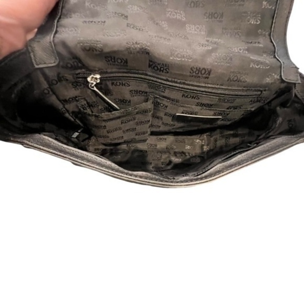 🎉SALE🎉 MICHAEL KORS Talia MK Satchel Black Saffiano Leather Top Handle Dustbag - Picture 8 of 12